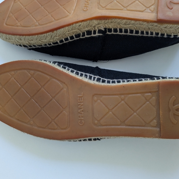 Chanel CC Cap Toe Espadrille Flat EU 41 US 10 - Picture 6 of 9